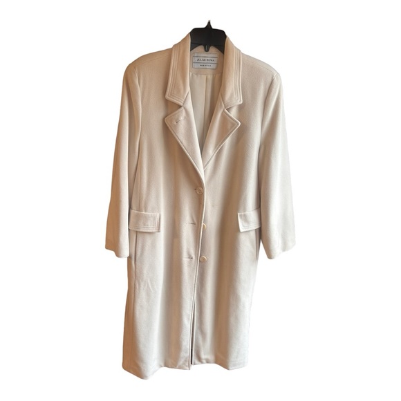 Juli de Roma Jackets & Blazers - Juli de Roma cream color overcoat Size 14